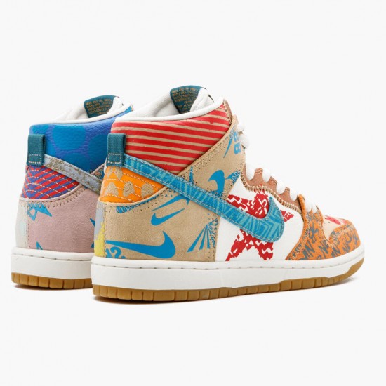 Nike SB Dunk High Thomas Campbell What the Dunk 918321 381 Dame/Herre