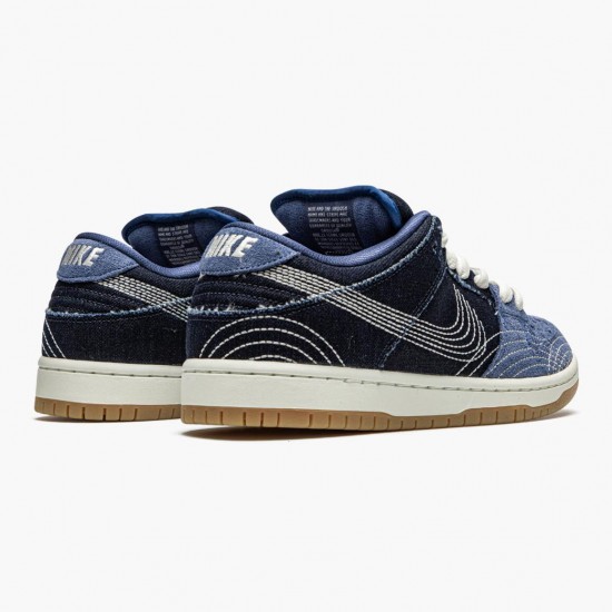 Nike SB Dunk Low Denim Sashiko CV0316 400 Dame/Herre