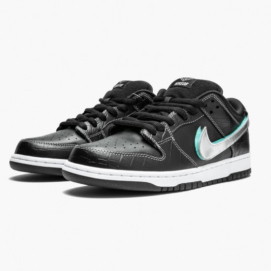 Nike SB Dunk Low Diamond Supply Co Sort Diamond BV1310 001 Dame/Herre