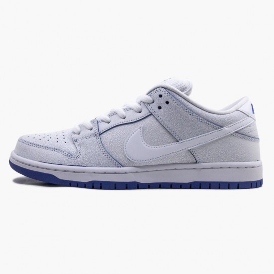 Nike SB Dunk Low Premium Hvid Game Royal CJ6884 100 Dame/Herre