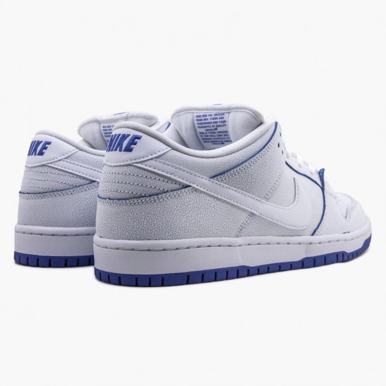 Nike SB Dunk Low Premium Hvid Game Royal CJ6884 100 Dame/Herre