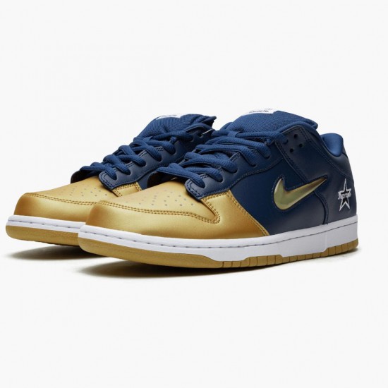 Nike SB Dunk Low Supreme Jewel Swoosh Guld CK3480 700 Herre