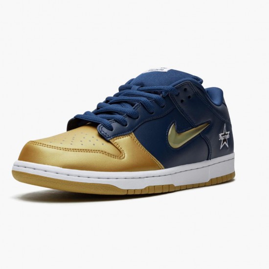 Nike SB Dunk Low Supreme Jewel Swoosh Guld CK3480 700 Herre