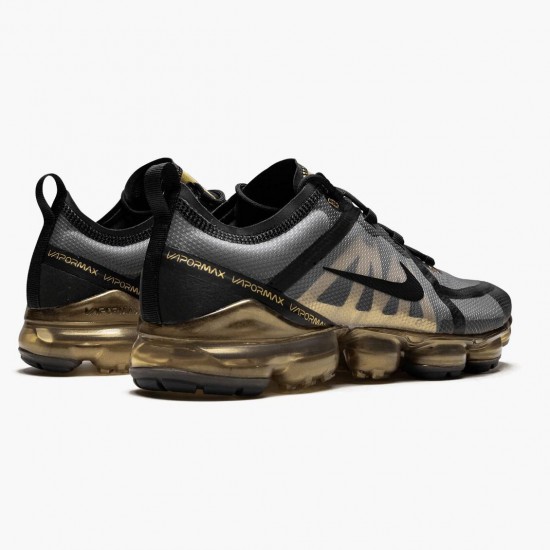 Nike Air VaporMax 2019 Sort Metallic Guld AR6631 002 Dame/Herre