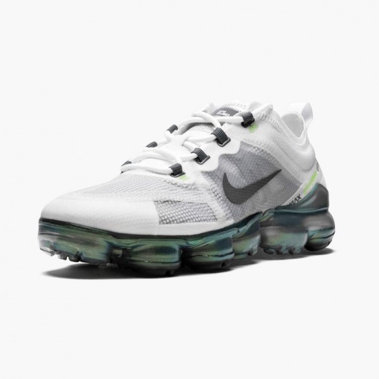 Nike Air VaporMax 2019 Premium Hvid Platin Tint Lime Blast AT6810 100 Dame/Herre