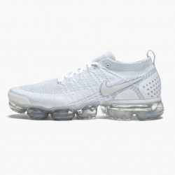 Nike Air VaporMax Flyknit 2 Hvid Vast Grå 942842 105 Dame/Herre 