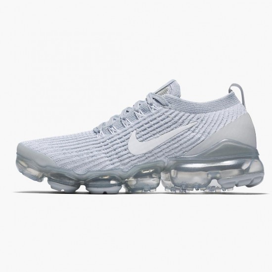 Nike Air VaporMax Flyknit 3 Pure Platin 910 100 Dame/Herre