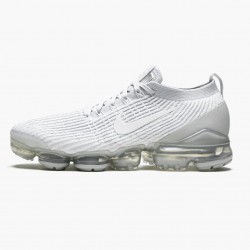 Nike Air VaporMax Flyknit 3 Hvid Pure Platin 900 102 Dame/Herre 