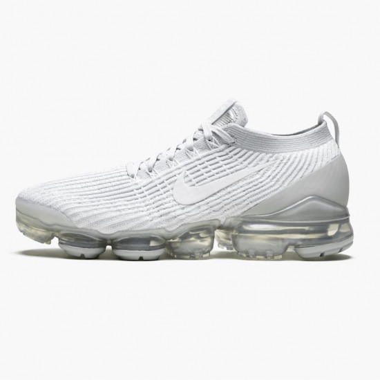 Nike Air VaporMax Flyknit 3 Hvid Pure Platin 900 102 Dame/Herre