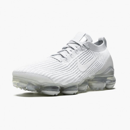 Nike Air VaporMax Flyknit 3 Hvid Pure Platin 900 102 Dame/Herre