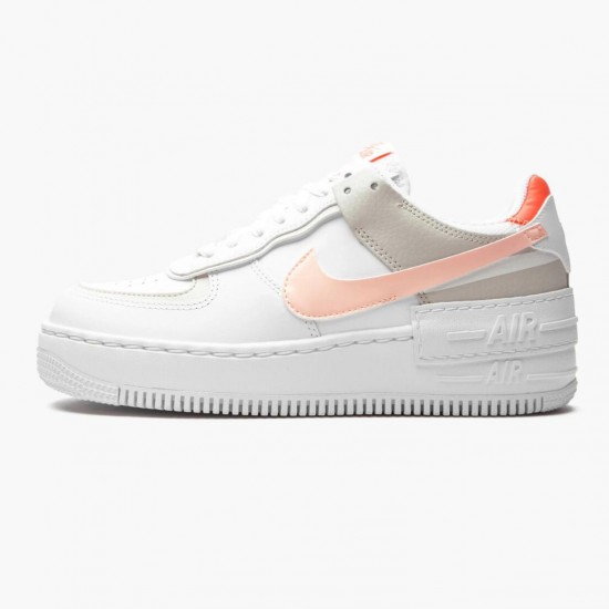 Dame Nike Air Force 1 Shadow Hvid/Crimson Tint DH3896-100