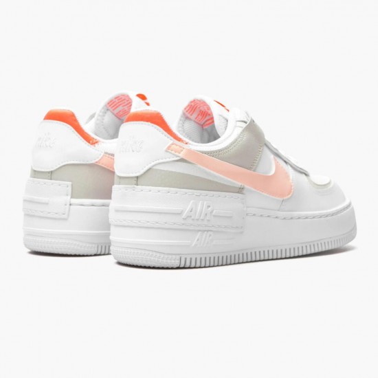 Dame Nike Air Force 1 Shadow Hvid/Crimson Tint DH3896-100