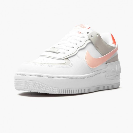 Dame Nike Air Force 1 Shadow Hvid/Crimson Tint DH3896-100