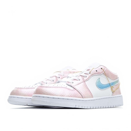 Nike Air Jordan 1 Low Hvid Lyserød 553560-130 Dame