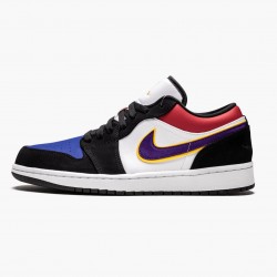 Nike Air Jordan 1 Low "Lakers Top 3" Dame/Herre CJ9216 051 Sort/Field Lilla-Hvid 