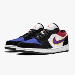 Nike Air Jordan 1 Low "Lakers Top 3" Dame/Herre CJ9216 051 Sort/Field Lilla-Hvid 