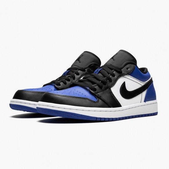 Nike Air Jordan 1 Low Royal Toe Dame/Herre CQ9446 400 Sport Royal/Sort-Hvid