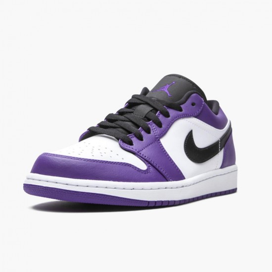 Nike Air Jordan 1 Retro Low Court Purple Dame/Herre 553558 500 Court Lilla/Sort-Hvid