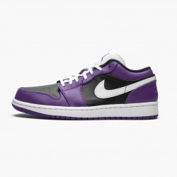 Nike Air Jordan 1 Retro Low "Court Purple" Dame/Herre 553558 501 Court Lilla/Hvid-Sort 