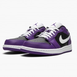 Nike Air Jordan 1 Retro Low "Court Purple" Dame/Herre 553558 501 Court Lilla/Hvid-Sort 