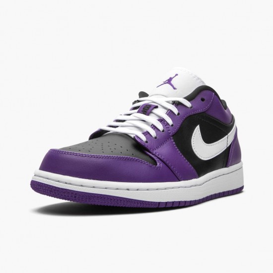 Nike Air Jordan 1 Retro Low Court Purple Dame/Herre 553558 501 Court Lilla/Hvid-Sort