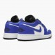 Nike Air Jordan 1 Retro Low Game Royal Dame/Herre 553560 124 Hvid/Game Royal-Sort