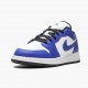 Nike Air Jordan 1 Retro Low Game Royal Dame/Herre 553560 124 Hvid/Game Royal-Sort