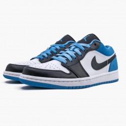 Nike Air Jordan 1 Retro Low "Laser Blue"Dame/Herre CK3022 004 Sort/Sort-Laser Blå-Hvid 