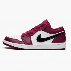 Nike Air Jordan 1 Retro Low "Noble Red" Dame/Herre 553558 604 Noble Rød/Sort-Hvid 