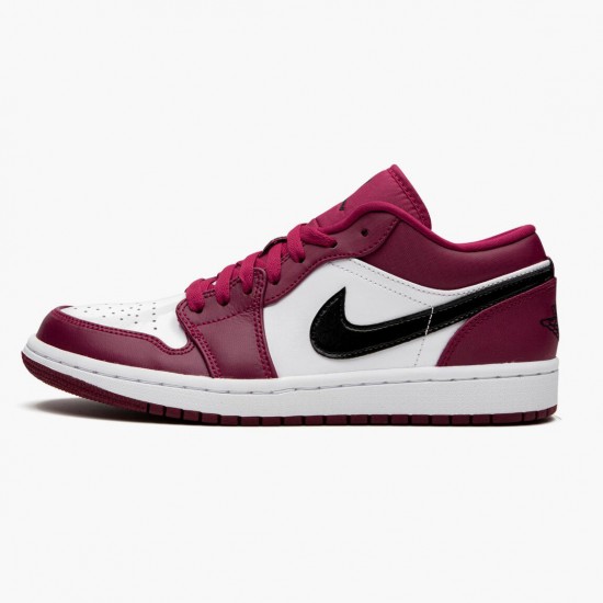 Nike Air Jordan 1 Retro Low Noble Red Dame/Herre 553558 604 Noble Rød/Sort-Hvid