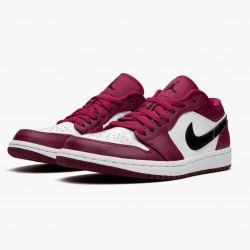 Nike Air Jordan 1 Retro Low "Noble Red" Dame/Herre 553558 604 Noble Rød/Sort-Hvid 