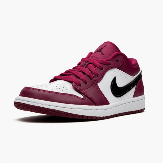 Nike Air Jordan 1 Retro Low Noble Red Dame/Herre 553558 604 Noble Rød/Sort-Hvid