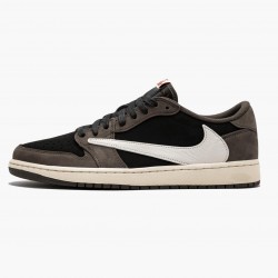 Nike Air Jordan 1 Retro Low OG "SP Travis Scott" Dame/Herre CQ4277 001 Sort/Sail-Dark Mocha/Universi 