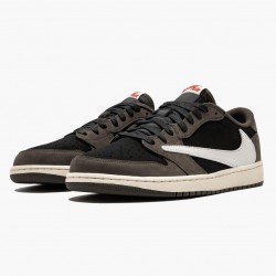 Nike Air Jordan 1 Retro Low OG "SP Travis Scott" Dame/Herre CQ4277 001 Sort/Sail-Dark Mocha/Universi 