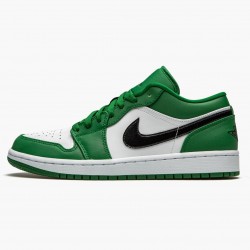 Nike Air Jordan 1 Retro Low "Pine Green" Dame/Herre 553558 301 Pine Grøn/Sort-Hvid 