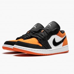 Nike Air Jordan 1 Retro Low "Shattered Backboard" Dame/Herre 553558 128 Sort/Hvid-Starfish 