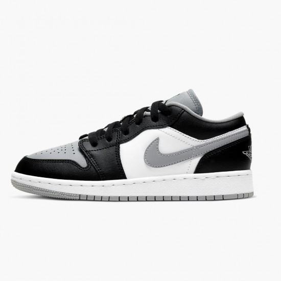 Nike Air Jordan 1 Retro Low Smoke Grey Dame/Herre 553558 039 Sort/Sort-Lt Smoke Grå