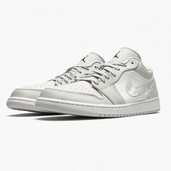 Nike Air Jordan 1 Retro Low White Camo Dame/Herre DC9036 100 Hvid/Photon Dust-Grå Fog