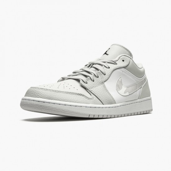 Nike Air Jordan 1 Retro Low White Camo Dame/Herre DC9036 100 Hvid/Photon Dust-Grå Fog