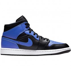 Nike Air Jordan 1 Mid "Hyper Royal" Tumbled Leather 554724-077 Dame/Herre