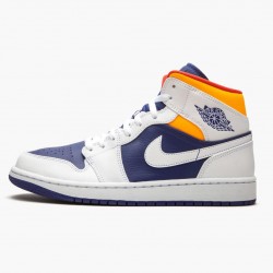 Nike Air Jordan 1 Mid "Royal Blue Laser Orange" Dame/Herre 554724 131