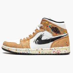 Nike Air Jordan 1 Mid SE "Brushstroke" DA8005 100 Dame/Herre