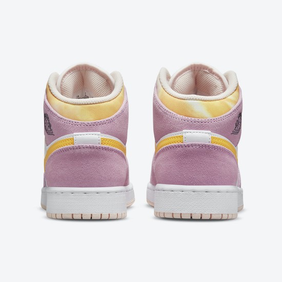 Nike Air Jordan 1 Mid SE GS Arctic Pink DC9517 600 Light Arctic Lyserød University Guld-Hvid Dame