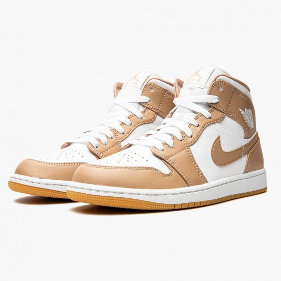 Nike Air Jordan 1 Mid Tan Gum Dame/Herre 554724 271