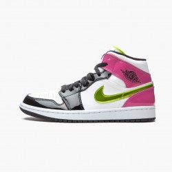 Nike Air Jordan 1 Mid Hvid Sort "Cyber Pink" CZ9834 100