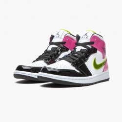 Nike Air Jordan 1 Mid Hvid Sort "Cyber Pink" CZ9834 100