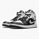 Nike Air Jordan 1 Mid White Shadow Dame/Herre Sort/Hvid-Lt Smoke Grå 554724 073