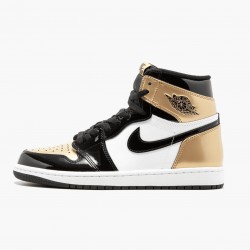 Nike Air Jordan 1 Retro "Gold Toe" Dame/Herre Sort/Metallic Guld-Summit Whi 861428 007 