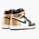 Nike Air Jordan 1 Retro Gold Toe Dame/Herre Sort/Metallic Guld-Summit Whi 861428 007