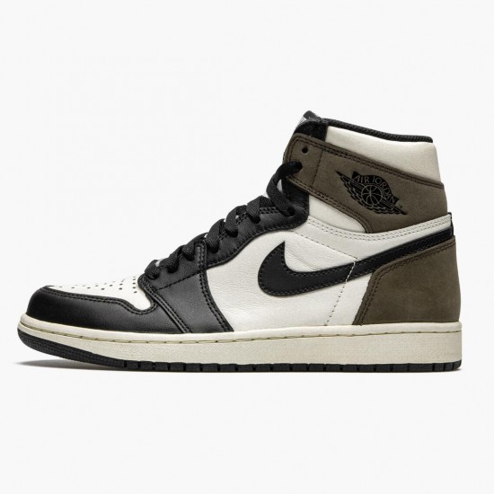 Nike Air Jordan 1 Retro High Dark Mocha Dame/Herre Sail/Dark Mocha-Sort-Sort 555088 105